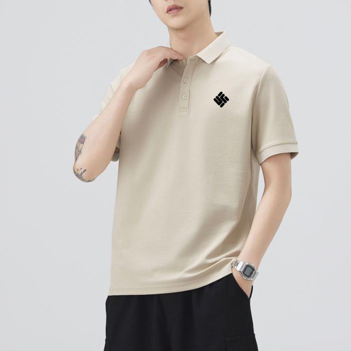 Летняя тонкая трехмерная футболка-поло с коротким рукавом с силиконовым принтом, мужская футболка-топ