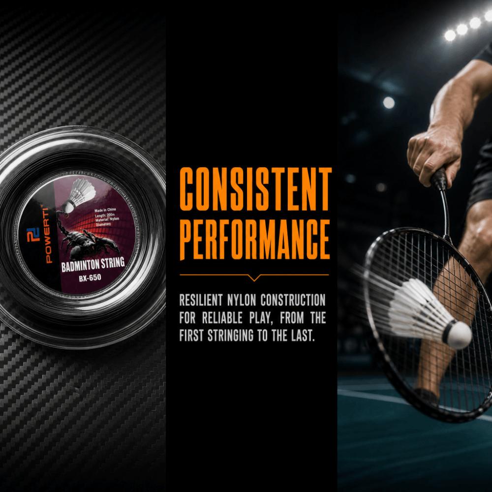 Black Racket String Nylon Training Racquet String Reel Durable Badminton String  Badminton Training