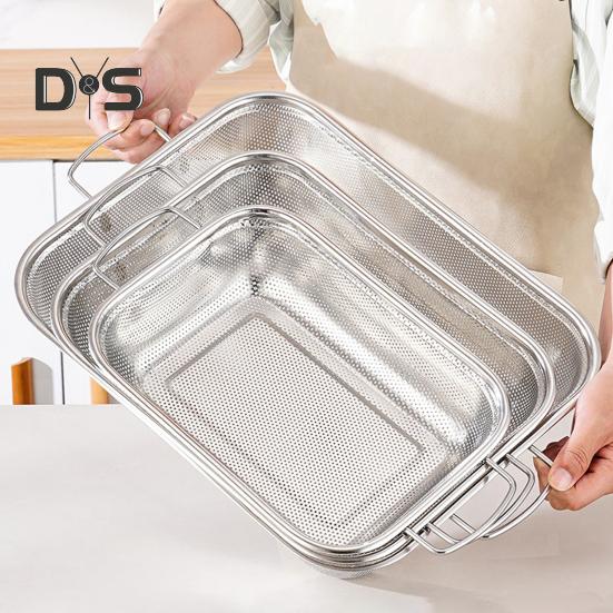 Корзина для слива, сито для пасты с ручкой, большой емкости, устойчивое к ржавчине, можно мыть в посудомоечной машине, фильтр для рисовой лапши, кухонный дуршлаг