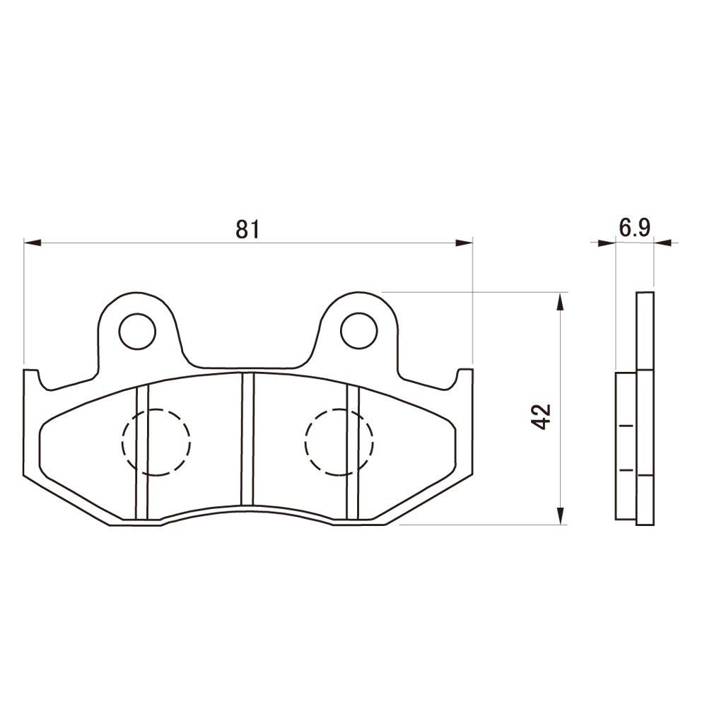 Тормозная колодка мотоцикла Daytona Hyper Sintered Pad (Спеченная металлическая прокладка) XLR250RF/RH (85-88) Спейси 250 Фривей (84-92) ФТР/223Д (00-07) Спейси 125 (