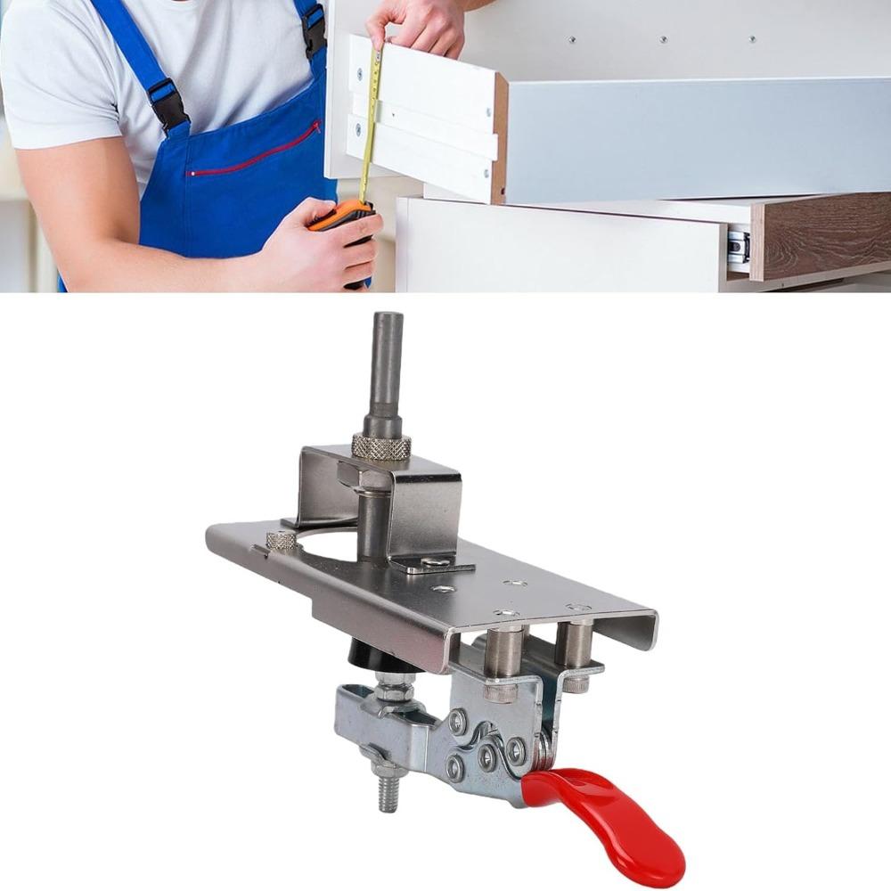 Aluminum Alloy Hinge Drill Jig Accurate Concealed Hinge Jig For Kitchen Cabinet Doors