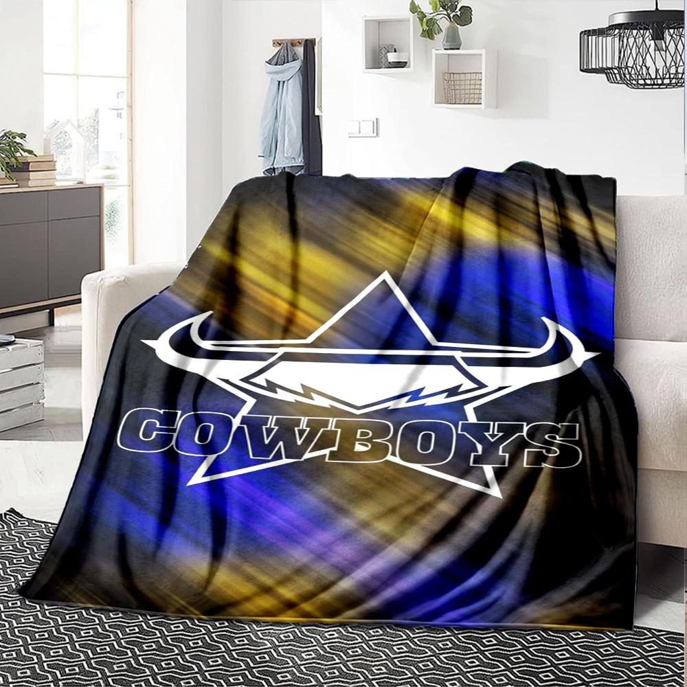 North Queensland Cowboys Print Flannel Blanket High Quality Warm Comfortable Cover for All Seasons Perfect for Gifts Home Decor