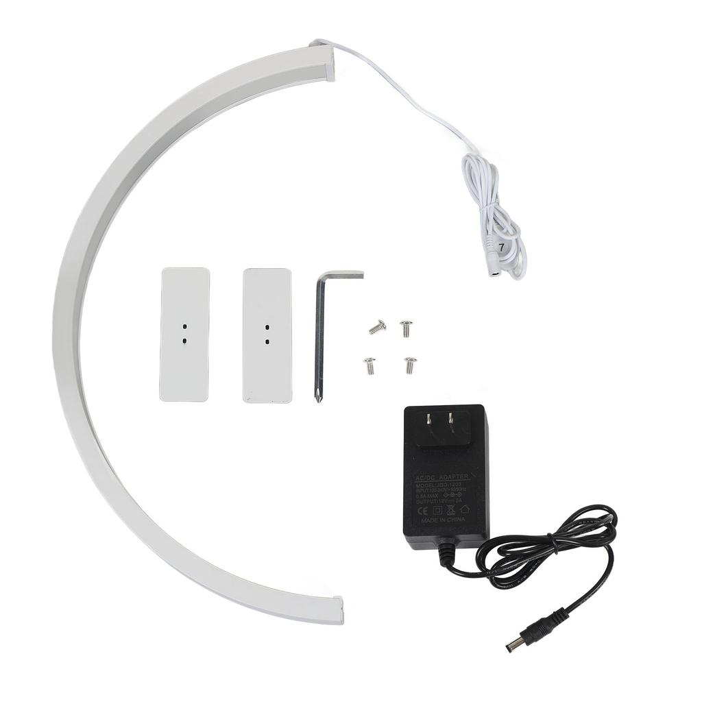 Half Moon Nail Desk Lamp 22 Inch 36W 2700K To 6500K Dimmable LED Half Moon Light for Skincare Live