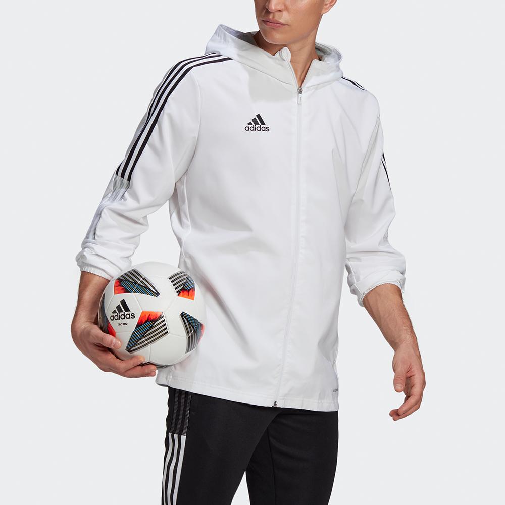 adidas Tiro 21 Ветровка с капюшоном Мужская верхняя одежда Белый GP4966