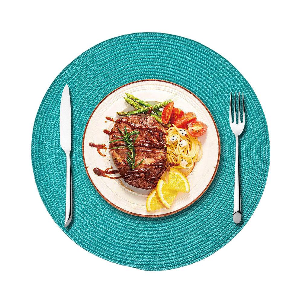 Round Placemats Set  Braided Circle Place Mat Washable Table Mats for Kitchen Dining Table Mixed Color Non-Slip Place mats