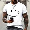 Funny Mens T-shirt Smiling Face New Trendy Summer Fashion Simple Tops 3D Print Loose Casual Short Sleeve T Shirts