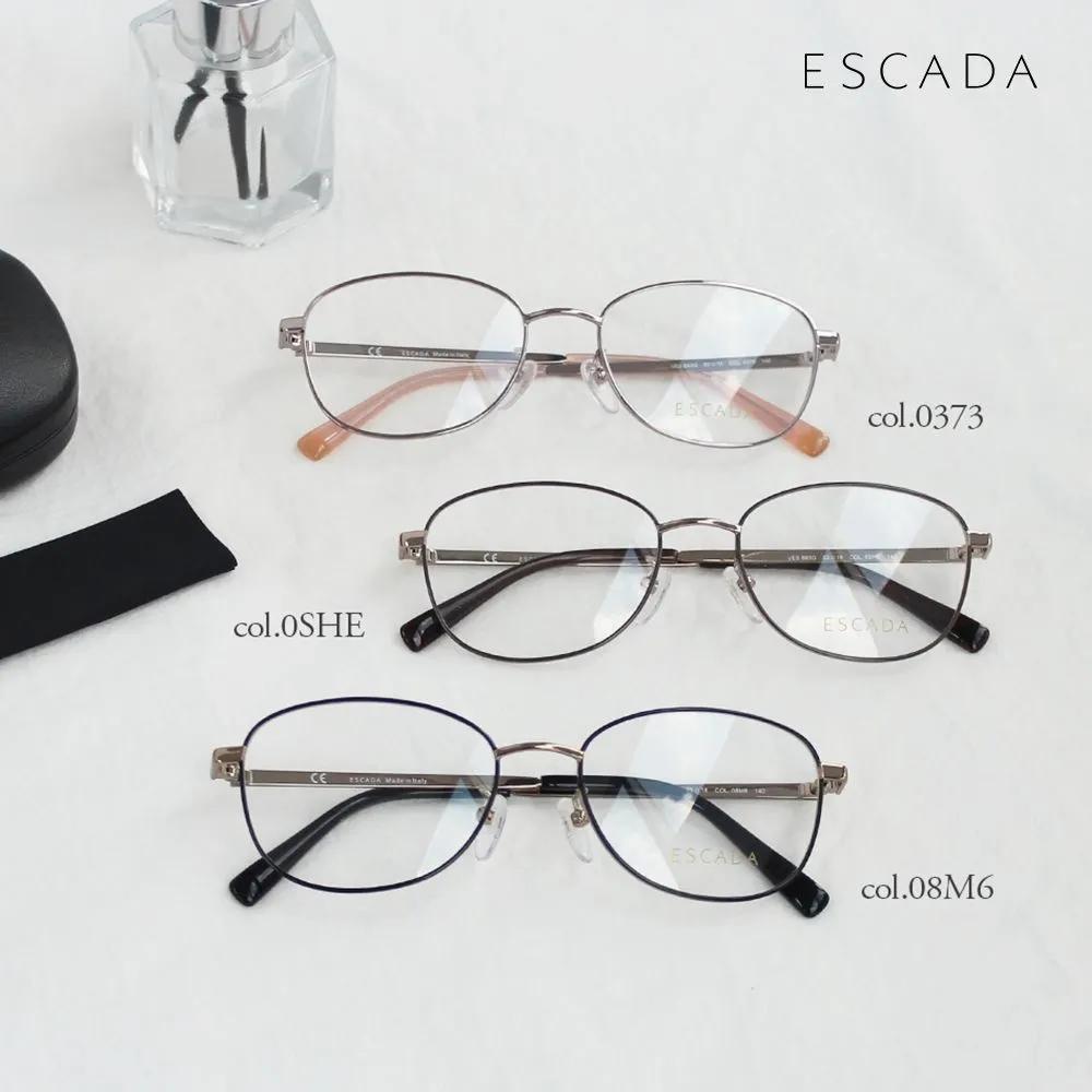 Escada Lightweight Metal Eyeglass Frames VES-B83G 0373 Pink Silver