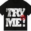 Унисекс футболка TRY ME с принтом Повседневная одежда Уличная одежда Рубашки для унисекс
