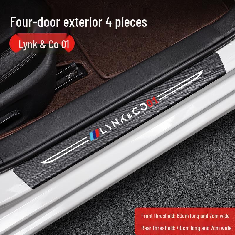 Наклейка на порог автомобиля Lynk & Co 01 - Декор педали "Добро пожаловать" и Защита от царапин.