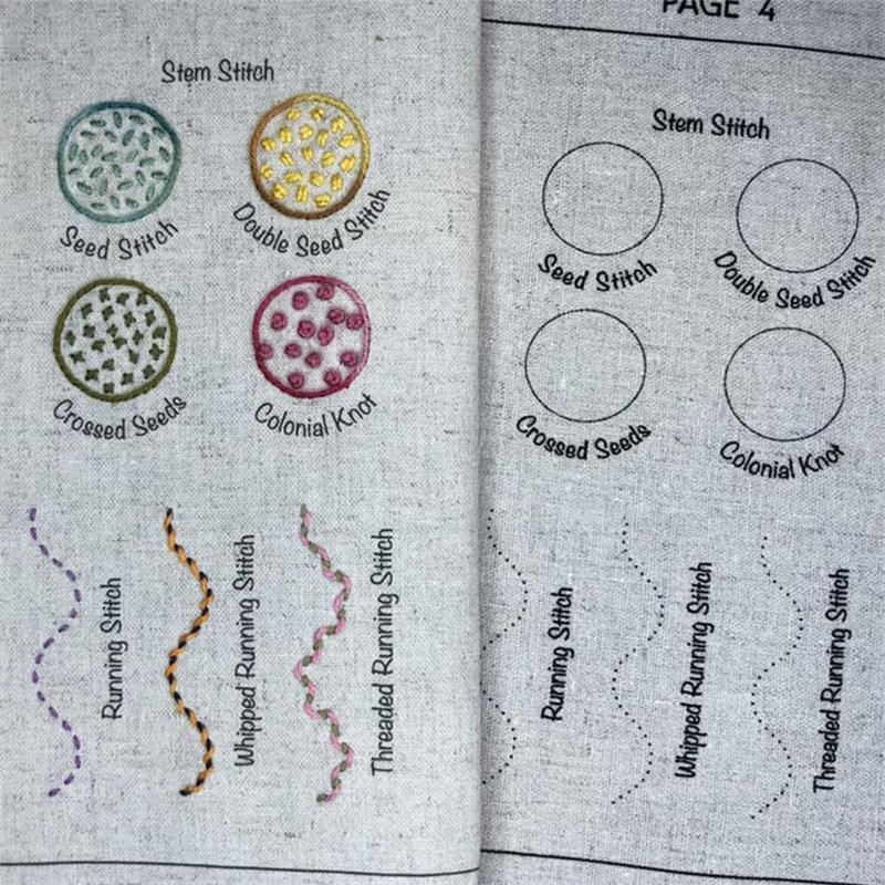 Stitch Book, DIY Stitch Book, Stitch Sample Book with Embroidery Stitch Name, Enhance Your Crafting Skills, Embroidery Stitches Book