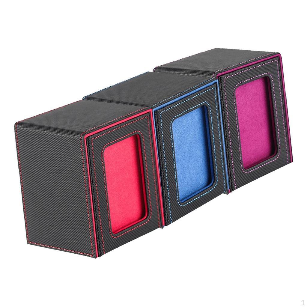 3 Pieces Card Deck Boxes Box Holding 100+ Sleeved Cards Sports Collectible