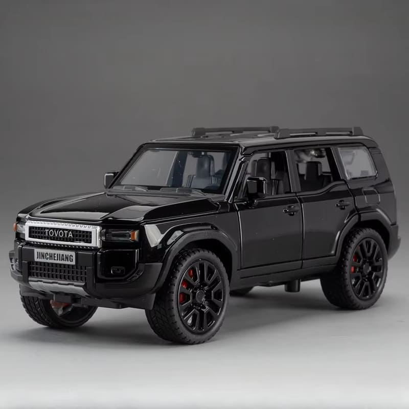 1:32 Prado SUV Car Model Toy Alloy Die-casting Back 6 Doors Can Be Opened Sound and Light Off-road Vehicle Children Boy Gift Collection