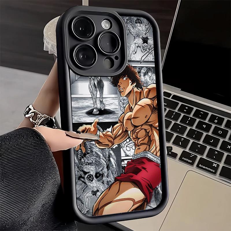 Чехол для телефона iPhone 17 Air 16E 15 16 Pro Max Аниме-чехол Baki the Grappler 14 Plus 13 12 Mini Мягкий силиконовый чехол Fundas
