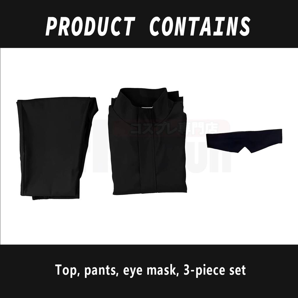 Дзюдзюцу JJK Манга Аниме Сатору Годзё Косплей Костюм Сибуя Инцидент Униформа Патч Парик Роза Сетка Синтетический Хэллоуин