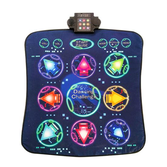 Танцевальный коврик со светодиодной подсветкой, регулировкой громкости, встроенной музыкой, игровыми режимами, для мальчиков и девочек, электронный светящийся ритмичный коврик для шагов, подарок, образовательная музыкальная игрушка