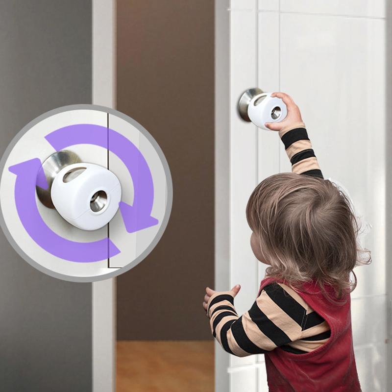 Круглые дверные ручки пылезащитные чехлы пластиковые домашние дверные ручки защитные бамперы стопоры для защиты детей и младенцев