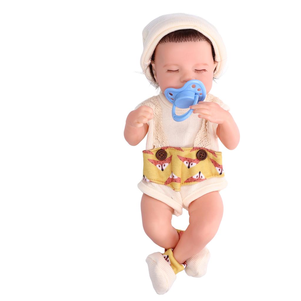 12 Inch Silicone Doll Lifelike Eye Closed Emulational Newborn Baby Dolls Washable WaterproofBaby