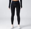 Women's Seamless Fitness Yoga Set: Zipper Long-Sleeve Top & Drawstring Hip-Lifting Trousers