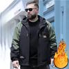 Мужская Свободная Повседневная Толстовка с Капюшоном Теплая Куртка в Стиле Милитари Осень и Зима Большой Размер 9XL Бархатная Куртка Куртка Плюс Бархатная Куртка