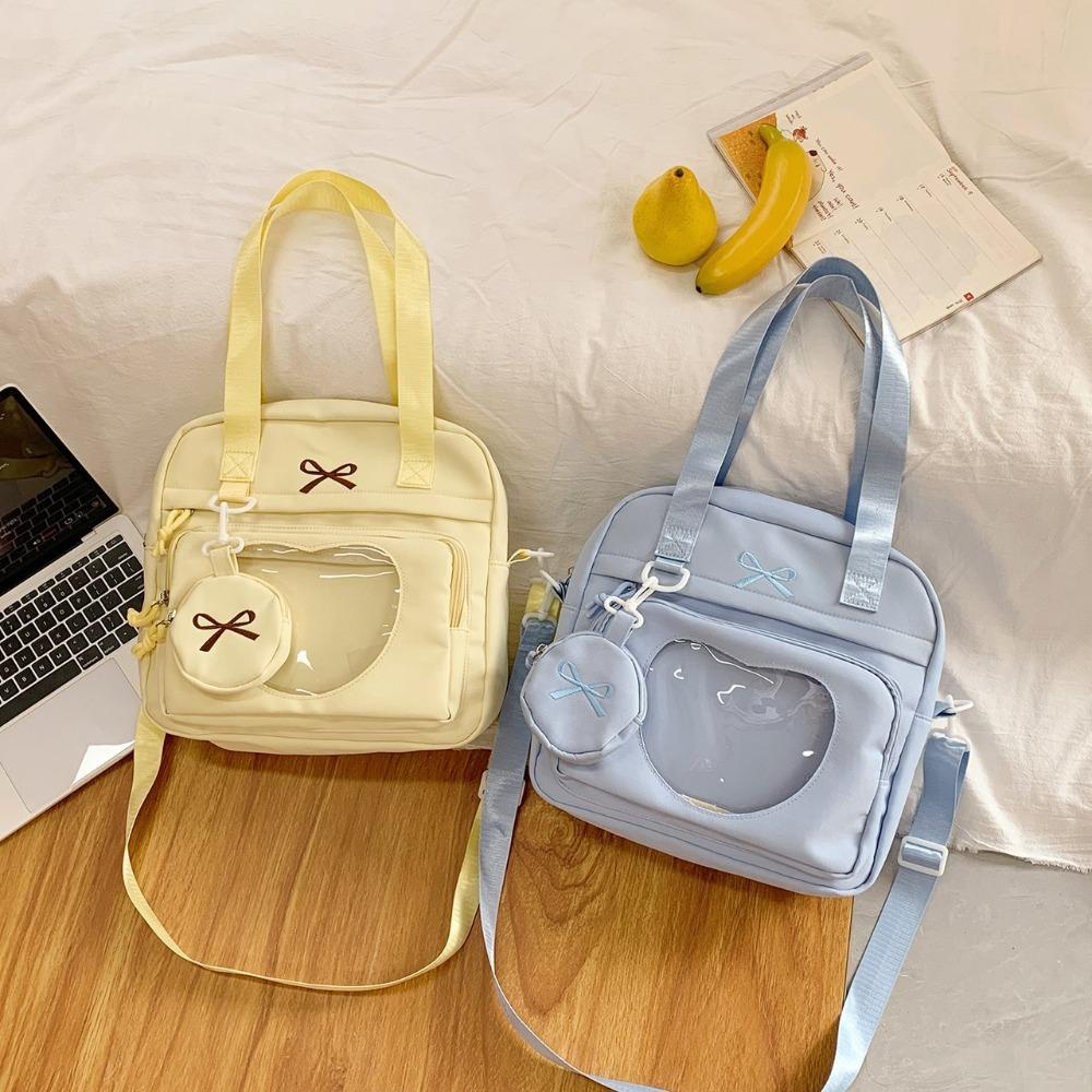 Прозрачная ита-сумка на плечо в форме сердца Любовь Япония Bolsos De Mujer Большая вместимость Sac Femme Сумки для поездок на работу и студентов для женщин Bolso