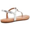 UGG Кожаные сандалии на одной лямке женские серебристые 1118516-SLVM