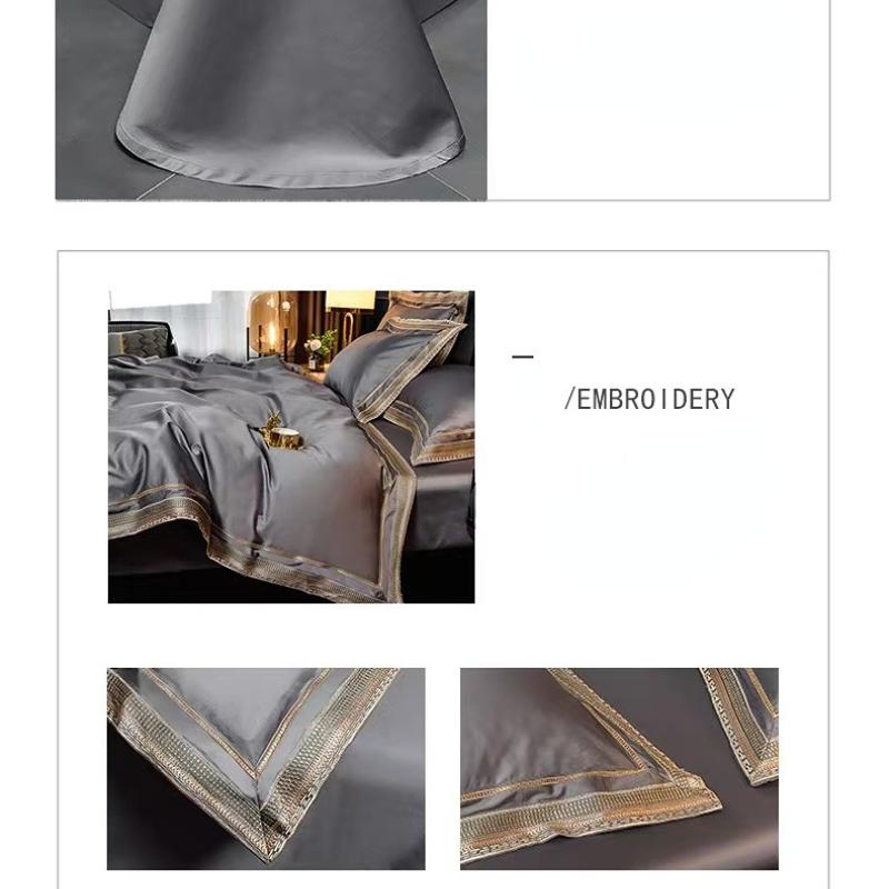 Постельное белье класса А из чистого хлопка, четыре предмета, хлопковый светильник, Роскошный хлопок с плотностью 200 ниток, вышитый пододеяльник, простыня на подкладке