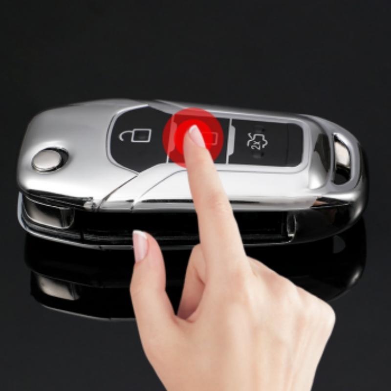 Для Ford Fusion Fiesta Escort Mondeo Everest Ranger S-Max Kuga 2 Модный ТПУ автомобильный складной чехол для ключей чехол-мешок чехол брелок для ключей протектор