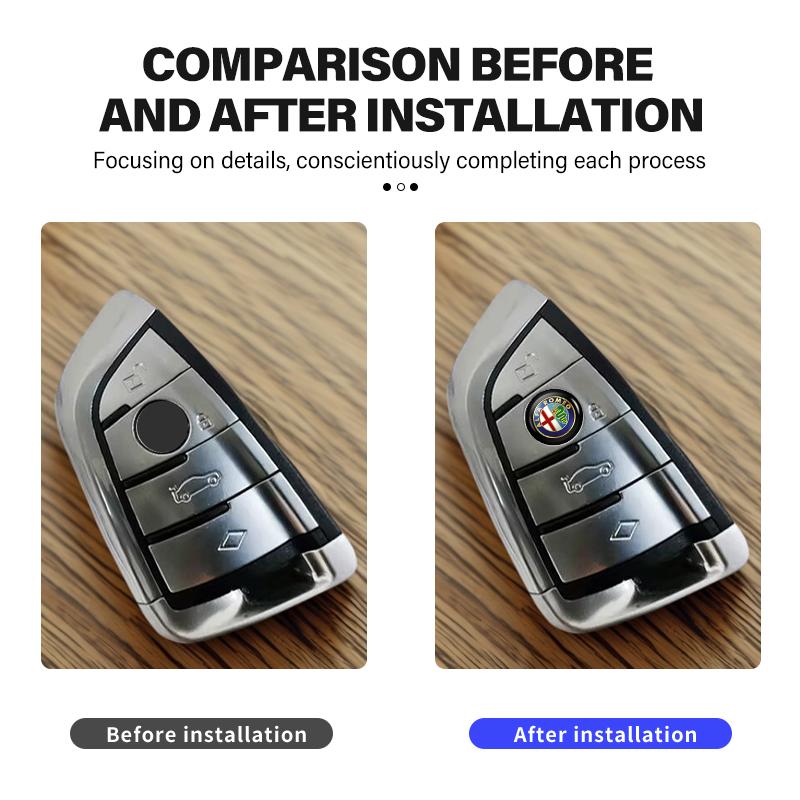 2026 Hot Alfa Romeo For Alfa Romeo 15mm Car Remote Key Stickers Car Door Badge Emblem Car Accessories 159 Giulietta 156 147 Giul