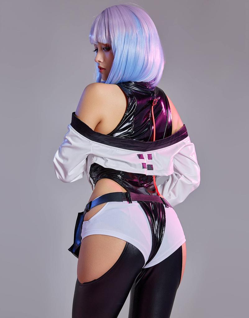 Miccostumes Beautiful Girl Cosplay Costume Leotard Jacket and Suit Set Women's (S)