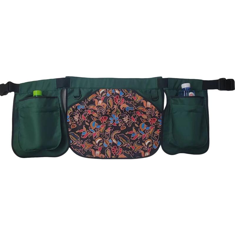Oil-Resistant Waist Pack with Ethnic Patterns for Camping Large-Capacity Design