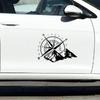 Самоклеящаяся наклейка с изображением компаса на дверь автомобиля, наклейка на кузов, наклейка для стайлинга автомобиля, декор