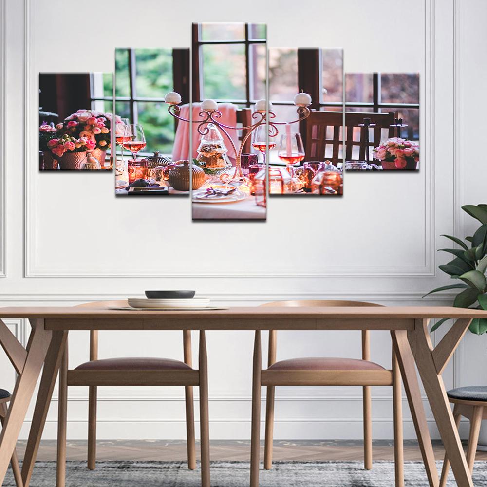 Canvas Print Painting Home Decor 5 PCS Beautiful Cutlery Poster Modular Kitchen Wall Art Deco Accessories