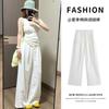 White Cotton and Linen Wide-leg Pants Women's Summer Thin New Loose and Lazy Casual Small Linen Straight-leg Pants