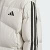 adidas Хлопковая пуховая куртка, полосатая, с капюшоном, на молнии, толстые рукава, детская куртка KB5094