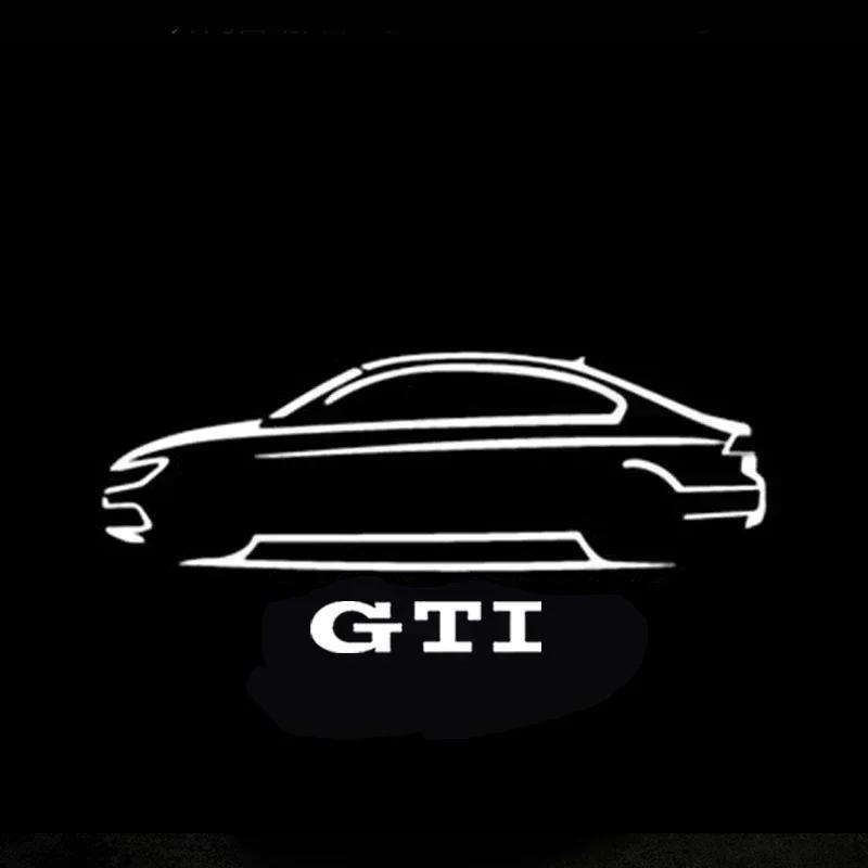 WGLRK1 2Pcs LED Car Door Welcome Light Projector Ghost Shadow Lamp for VW GTI Golf Tiguan Arteon BORA Passat Jetta Touareg Accessories