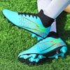 31-46 мужские высокие футбольные бутсы большого размера с длинными ногтями, противоскользящие детские футбольные бутсы из термопластичной резины с искусственным газоном