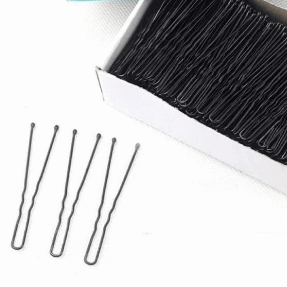 Metal U-Shaped Bobby Pin Invisible U-Shaped Hairpins Black Wave Barrettes Girls