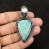 Amazonite Gemstone Copper Wire Wrapped Pendant Rainbow Moonstone Jewelry Copper Wire Jewelry Handmade Jewelry Designer Pendant Gift For Her