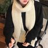 1PC Fashion Knitted Scarf Winter Warm Solid Color Neck Cover Thickening Windproof Vintage Scarf