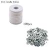 Party Oil Lamps Making Supplies Candlestick Sustainer Tabs Cotton Wick Wax Candle Core Square Braid