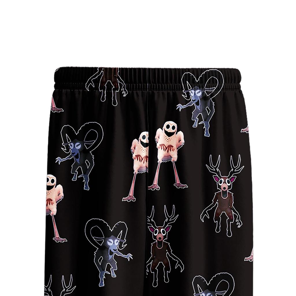 Parent-Child Printed Cute Forest Pyjamas Shirt And Pants Set For Boys Long Sleeve Suit