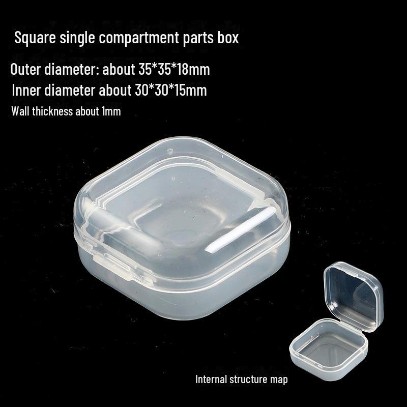 Квадратный прозрачный пластиковый контейнер для хранения для нейл-арта, украшений и серег