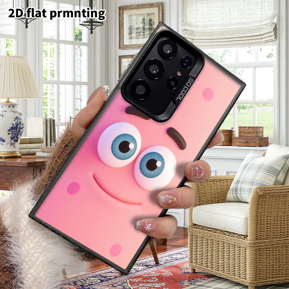 Phone Case: 2D Flat Samsung Galaxy A34 A35 M05 M06 S20 S22 S21 FE Plus 5G Protective Case, Couples Style, Smiling Mouth, Christmas and Halloween Gift
