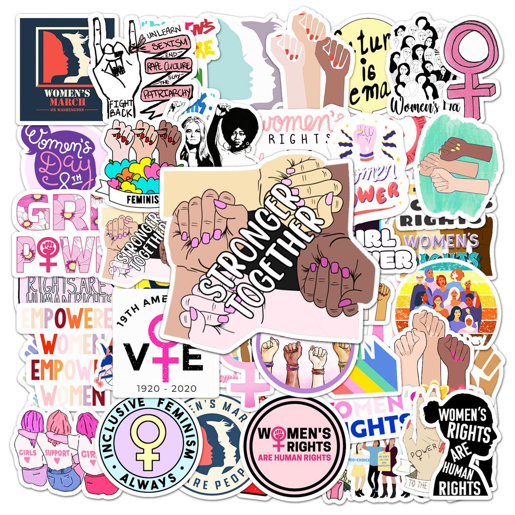 50 Феминистские Граффити Личность Креативный Тренд DIY Чемодан Мобильный Стакан для Воды Наклейки на Автомобиль