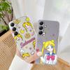 Мягкий прозрачный силиконовый чехол с рисунком для девочек для Samsung A55 M35 S24 Xiaomi Redmi Note 13 Pro 13C iPhone 15, противоударный защитный бампер для камеры