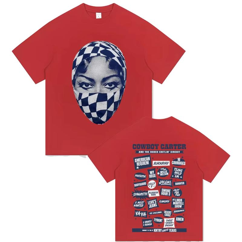 Beyonce Cowboy Carter and The Rodeo Chitlin Circuit Tshirt Male Fashion Casual Oversized T Shirts Unisex Women Vintage Streetwear