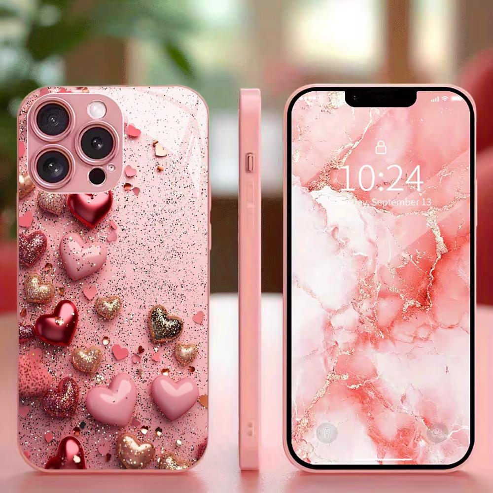 Красочный гальванизированный стеклянный чехол для телефона iPhone 17 16 15 14 13 12 11 Pro Max Plus 16E 17Air