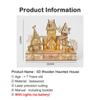 3D Halloween Haunted House Wooden Puzzle Ghost Tree House Light DIY Model Craft Kits Desk Decoration Toys Gift For Kids