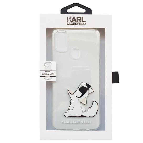 Etui do Samsung Galaxy M21 Karl Lagerfeld Choupette Fun Przezroczyste