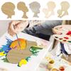 Head Silhouette Mother's Day Wooden Wreath Template DIY Craft Home Decoration Board